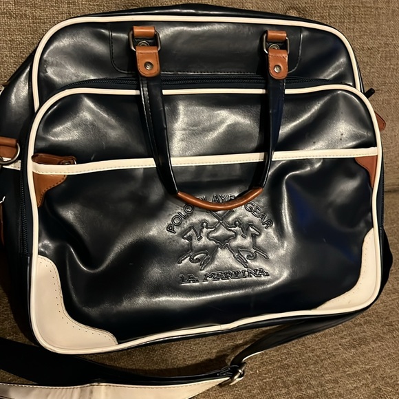 Vintage La Martina Polo Player Gear leather bag - Picture 2 of 11